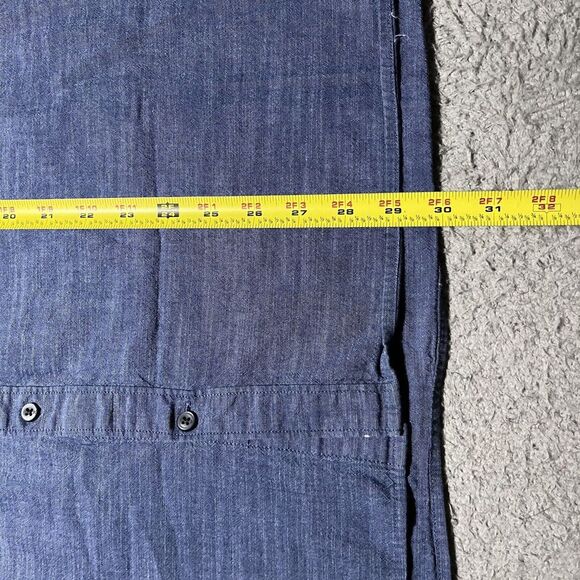 Hurley Shirt Mens XXL Short Sleeve Chambray Beach Skate Lightweight Cotton - Picture 3 of 11